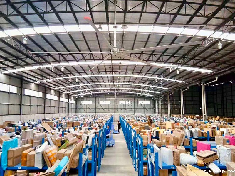 物流仓库安装hth体育优惠活动工业大风扇案例