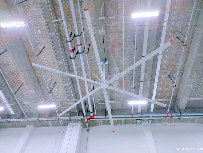 1度电的永磁工业大风扇,高大车间降温换气设备